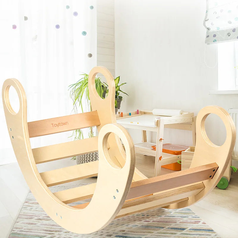 M047 - Montessori Wooden Climbing Arch and Rocker (FREE delivery)