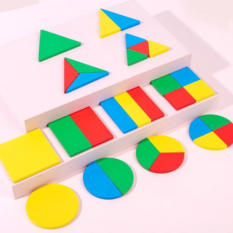 P008 - Wooden Fraction Shape Puzzle