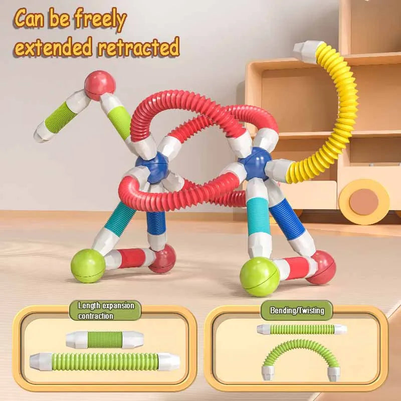 Flexible magnetic tube block