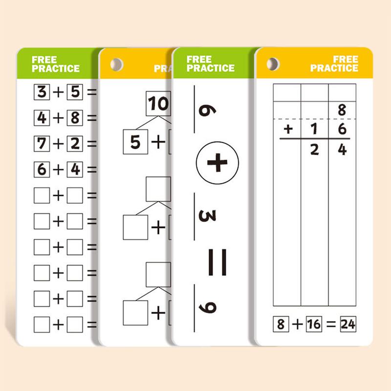 Wipe-Clean math flashcards