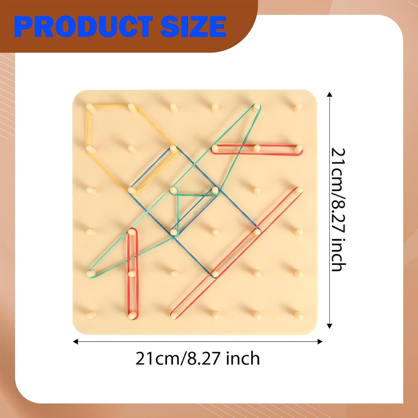 M024 - Rubber band nail board & mosaic puzzle 2 in 1