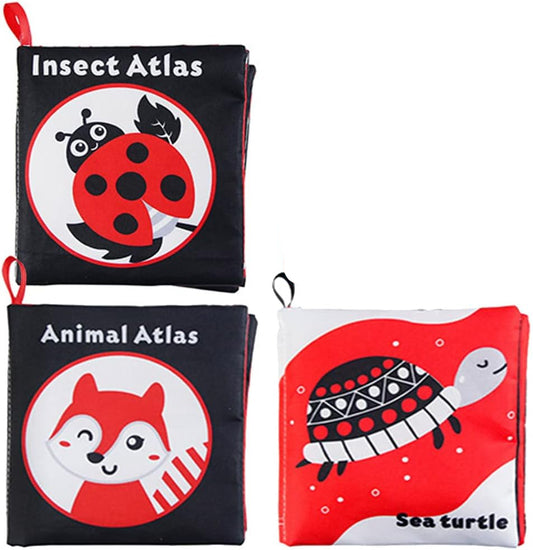 L026 - Black White & Red baby cognitive series cloth book