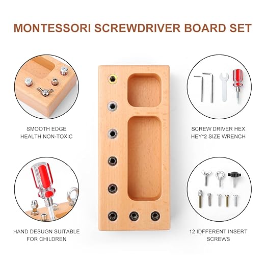 Mo140 - Montessori Screw combination