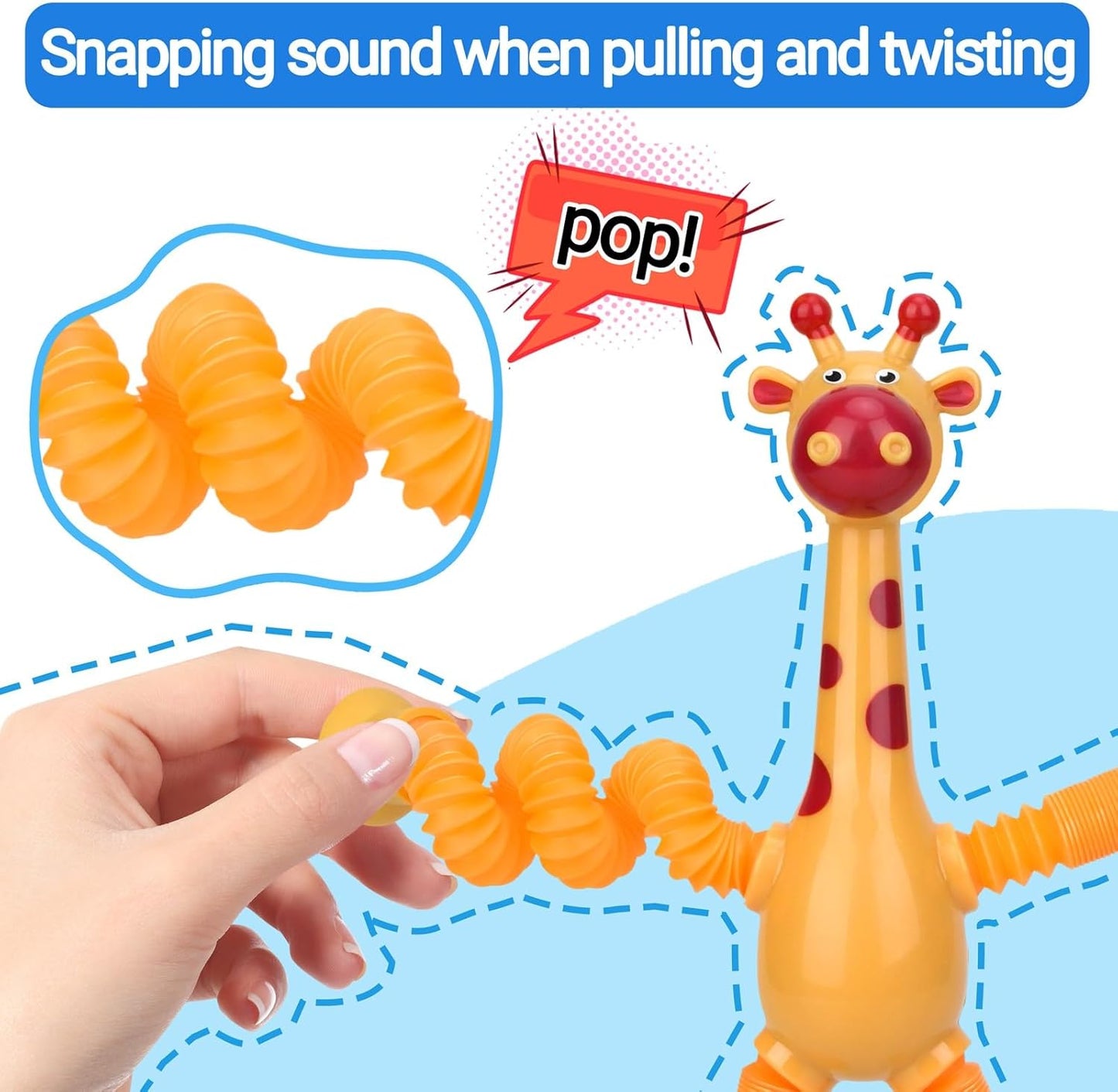 G007 - Giraffe Sensory Pop Tubes with Light