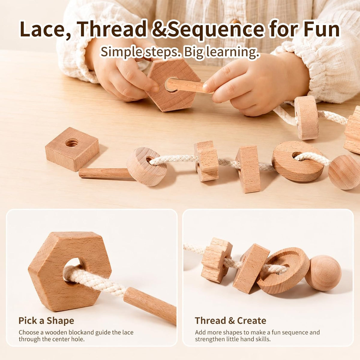 Mo055 - Montessori Shape Matching Large Screw