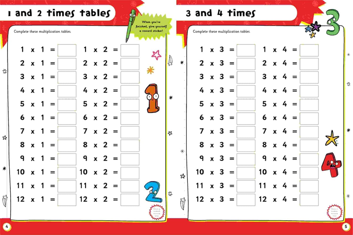 A054 - Help with homework: 7+ Times tables