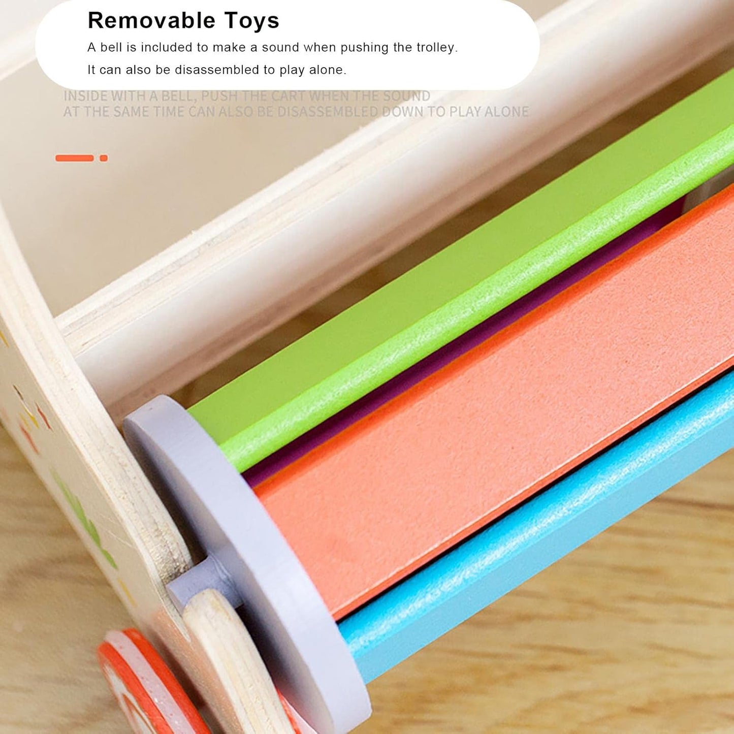 M198 - Wooden Baby Walker & Shopping Cart