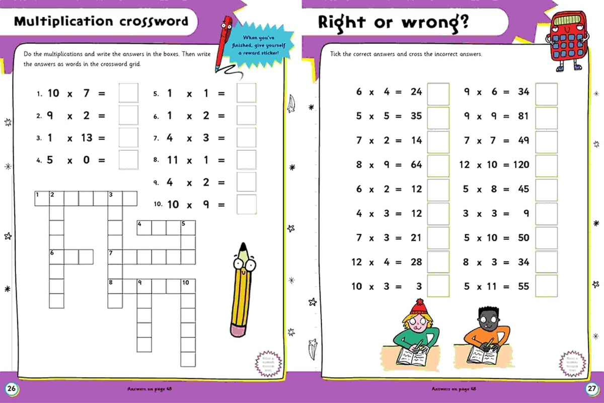 A054 - Help with homework: 7+ Times tables