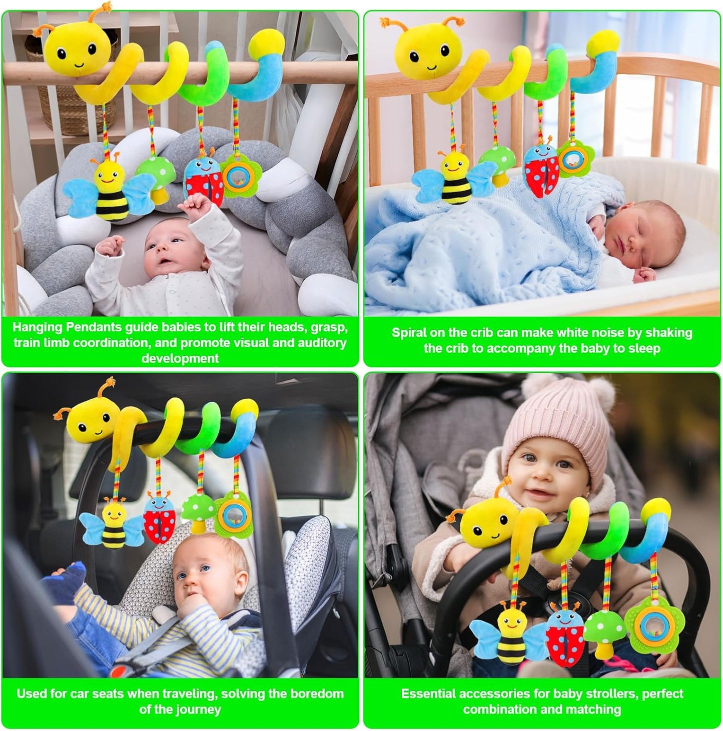 B027 - Crib spiral hanging soft baby toy