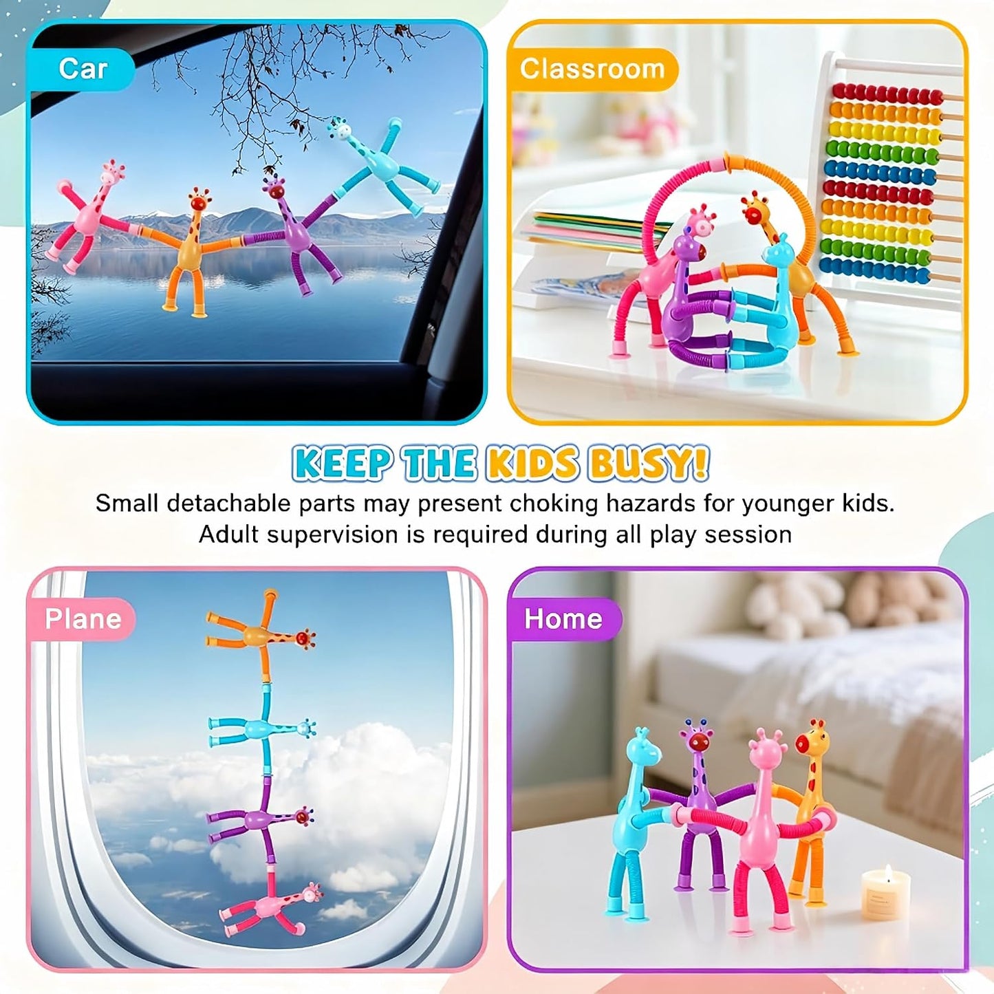 G007 - Giraffe Sensory Pop Tubes with Light