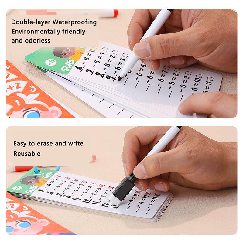 Wipe-Clean math flashcards