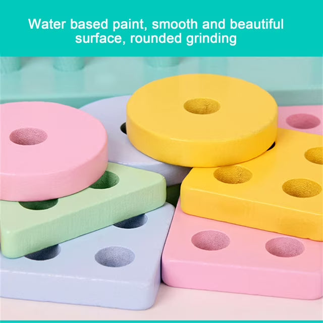 M017 - Wooden sorting and stacking shapes