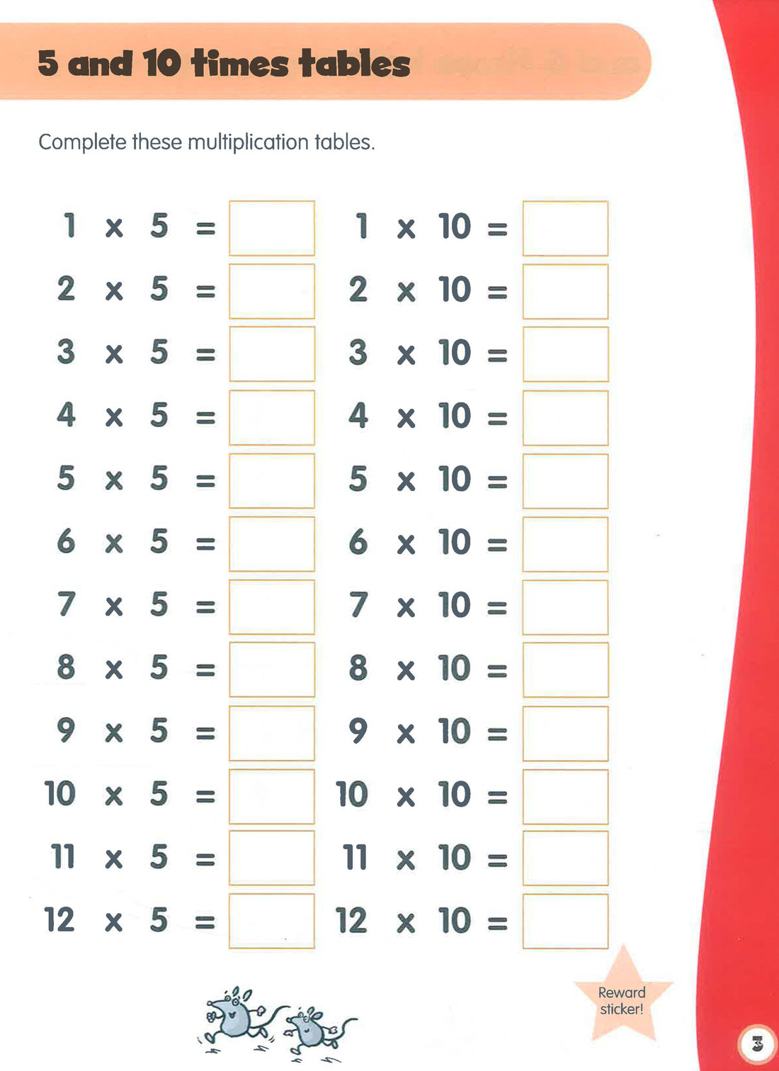 A009 - Help With Homework -  Time Tables 7+