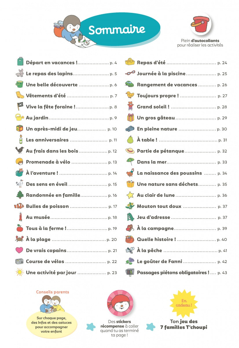 A401 - Mon T'choupi vacances MS vers la GS 4-5 ans
