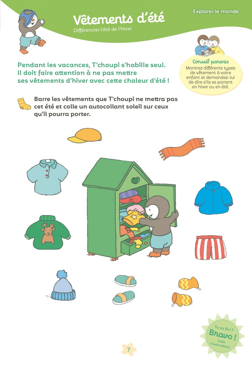 A401 - Mon T'choupi vacances MS vers la GS 4-5 ans