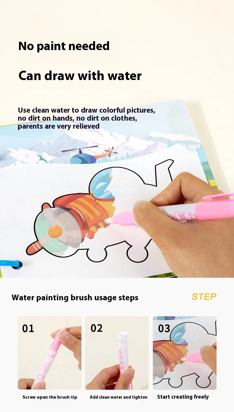 C002 - Magic Water Painting with Tracing & Stickers