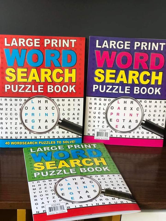 A247 - Large print word search puzzle book