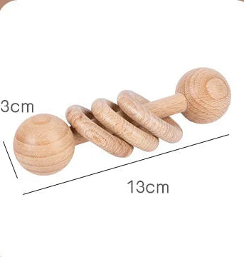 Mo158 - Wooden Ring Rattle