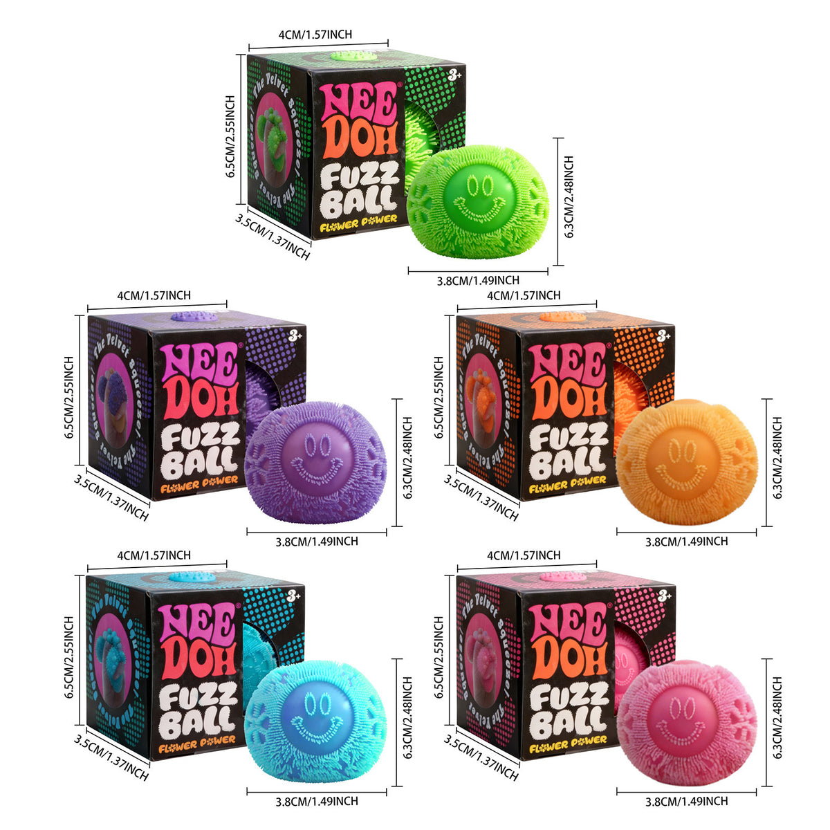 X003 - NeeDoh Fuzz Ball (Buy 4 get 1 FREE)