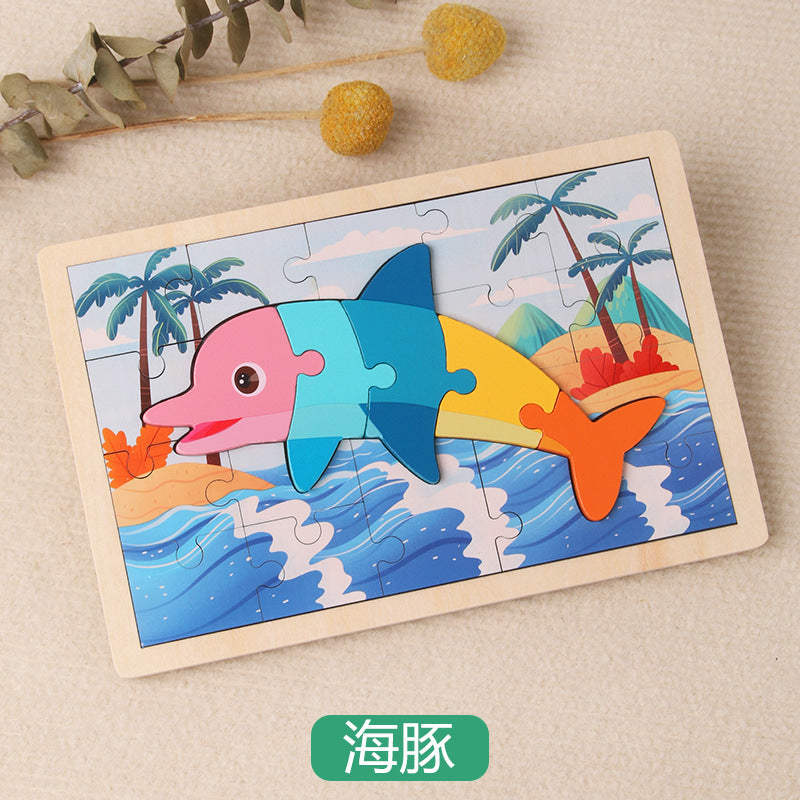 P081 - 2 in 1, 3D wooden puzzle
