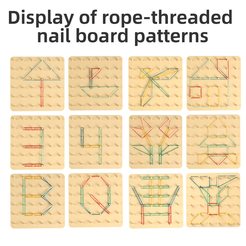 M024 - Rubber band nail board & mosaic puzzle 2 in 1