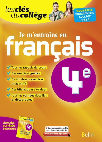 A189 - Les clés du collège - Je m'entraine en francais 4e