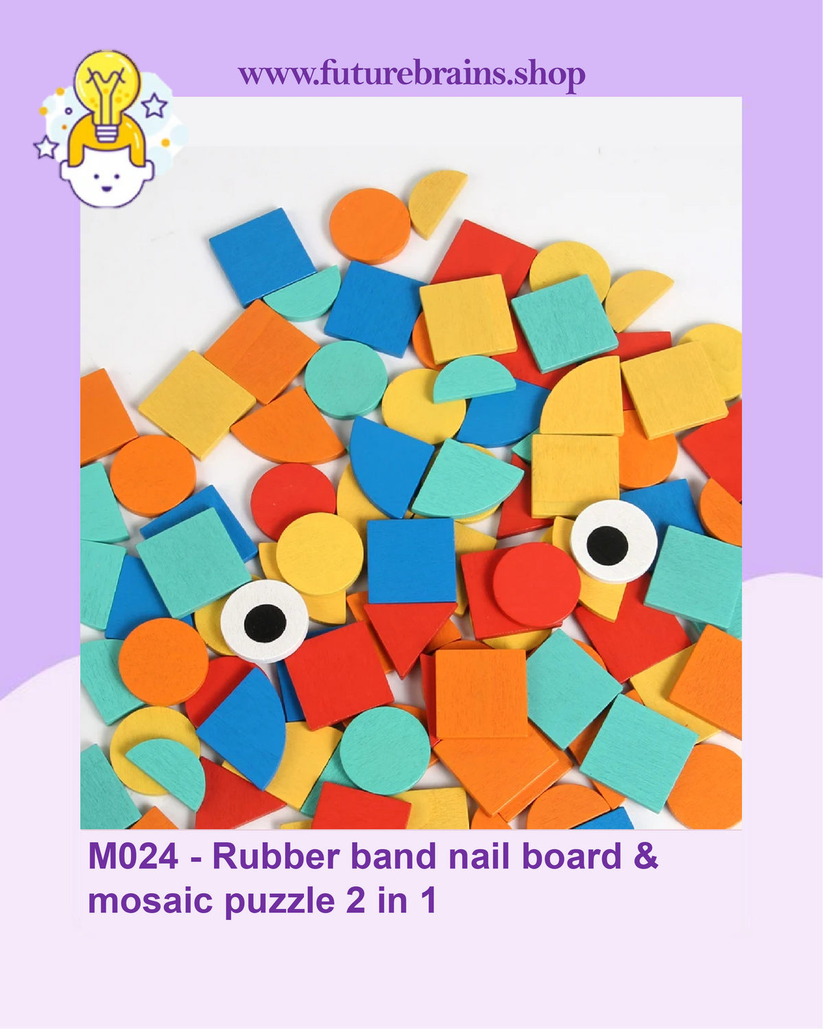 M024 - Rubber band nail board & mosaic puzzle 2 in 1
