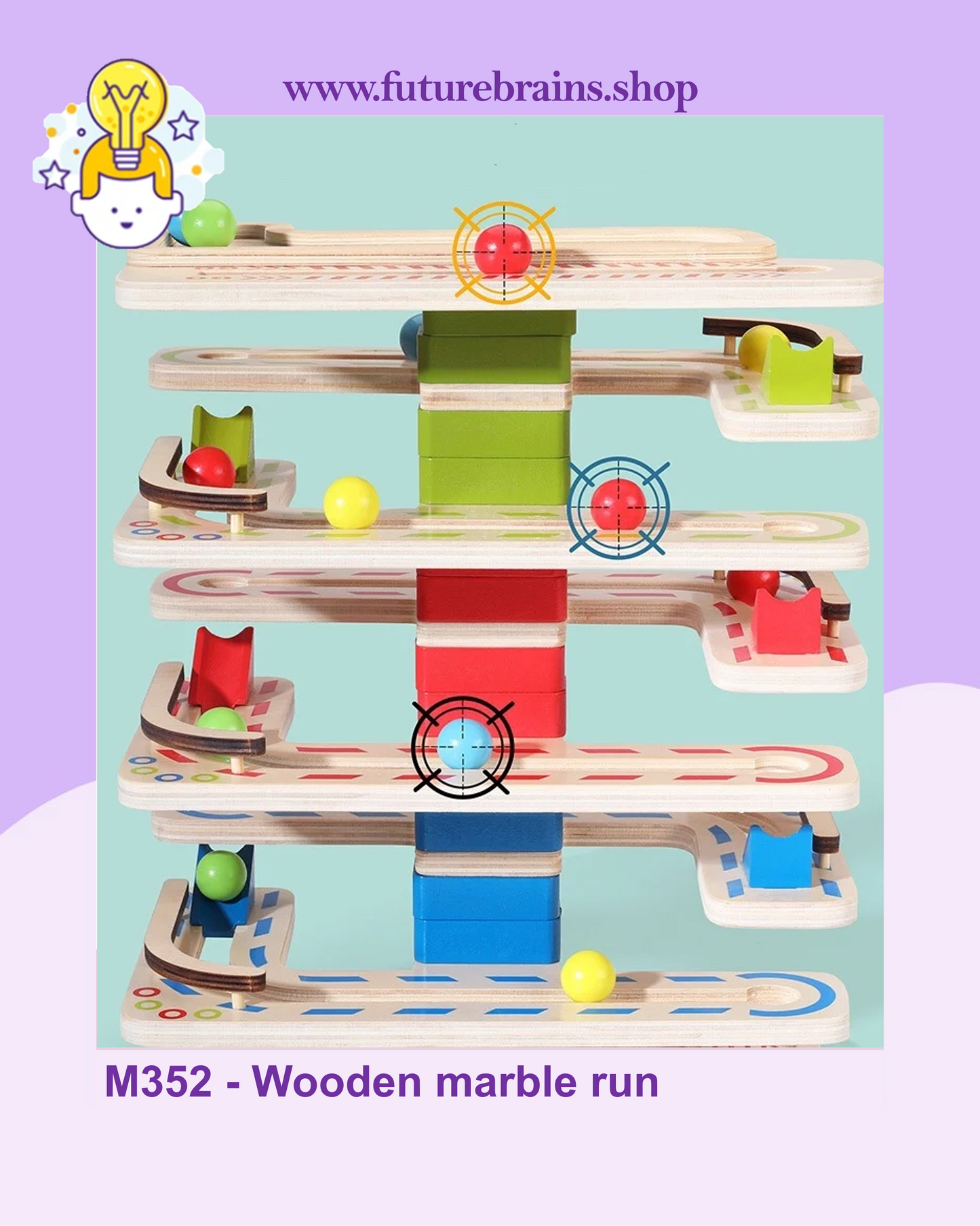 M352 - Wooden marble run