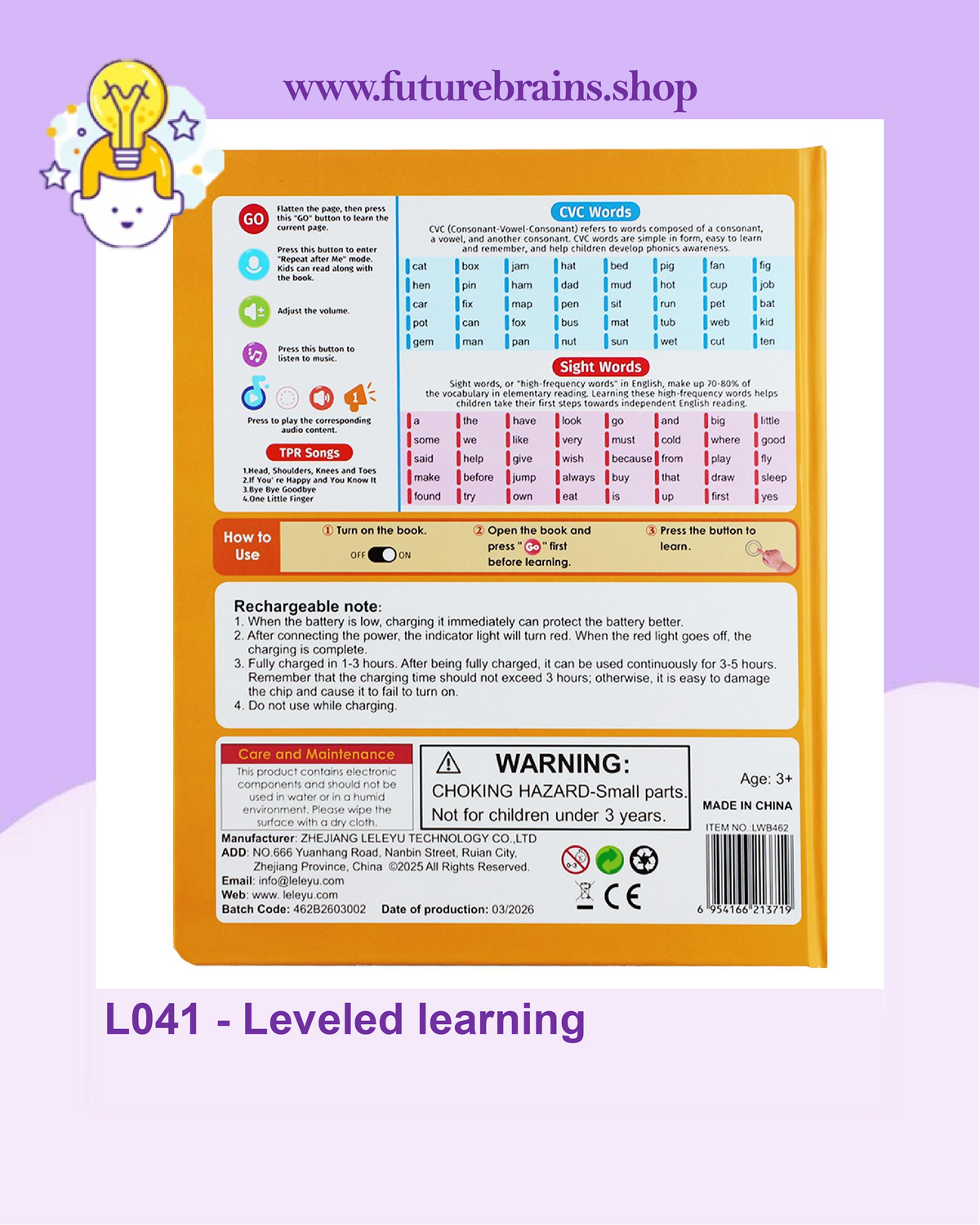 L041 - Leveled Reading (Sound Book)