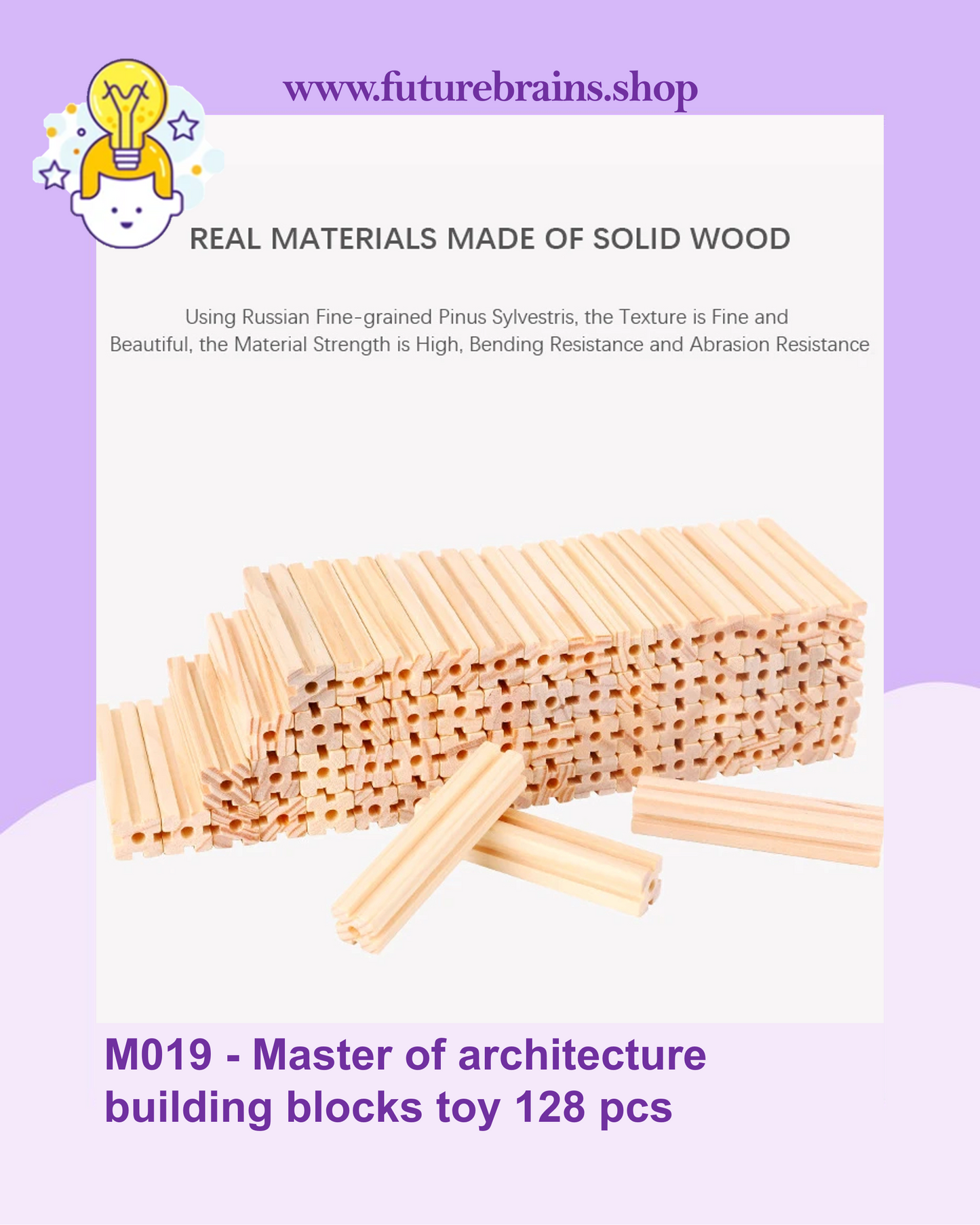 M019 - Master of architecture building blocks toy 128 pcs
