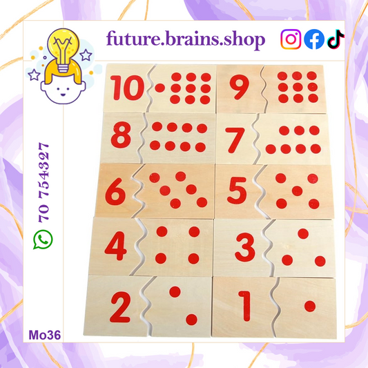 Mo036 - Montessori Number Puzzle 1-10