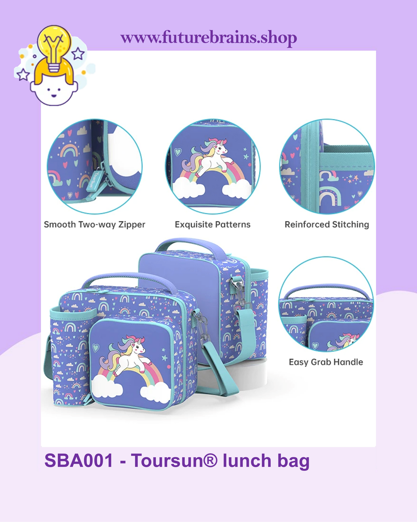 SBA001 - Toursun® lunch bag rainbow design