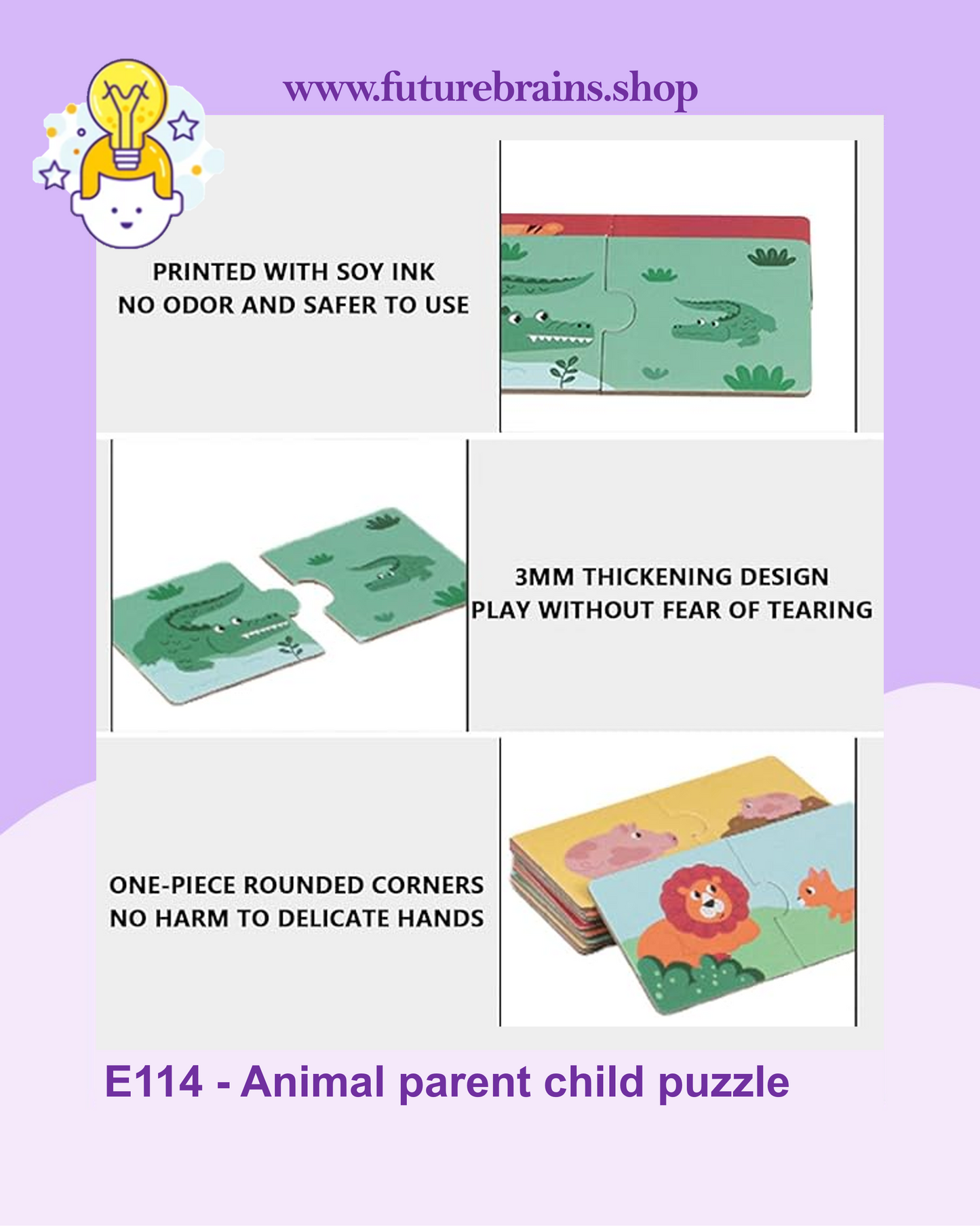 E114 - Animal parent child puzzle