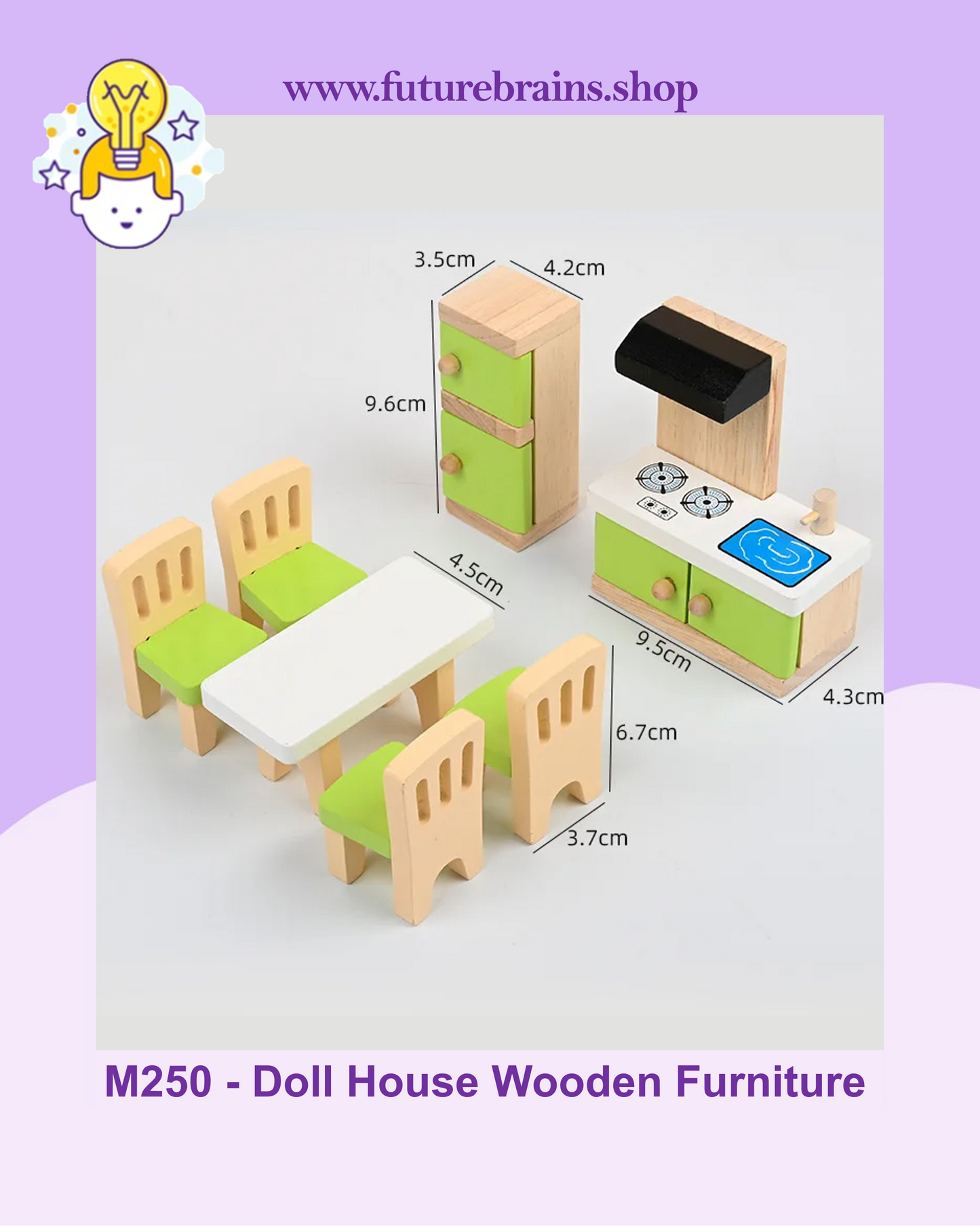 M250 - Doll House Wooden Furniture Set