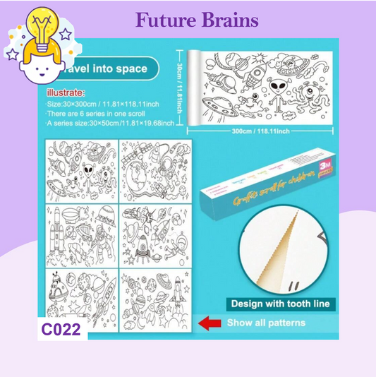 C022 - 3 m children graffiti scroll