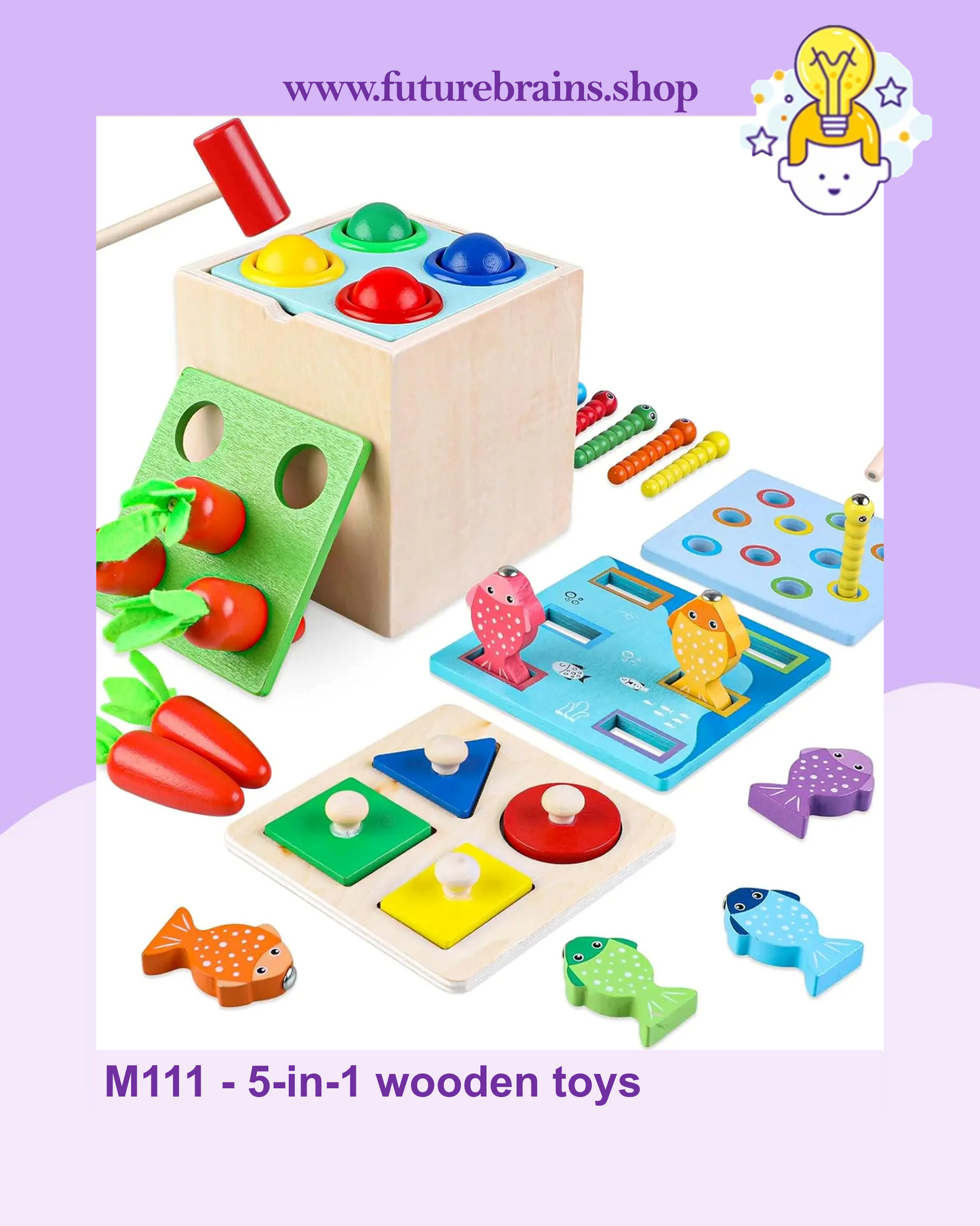 M111 - 5-in-1 wooden toys
