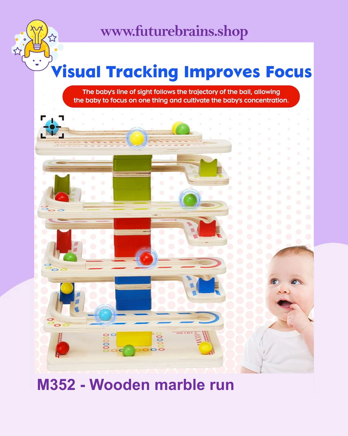 M352 - Wooden marble run