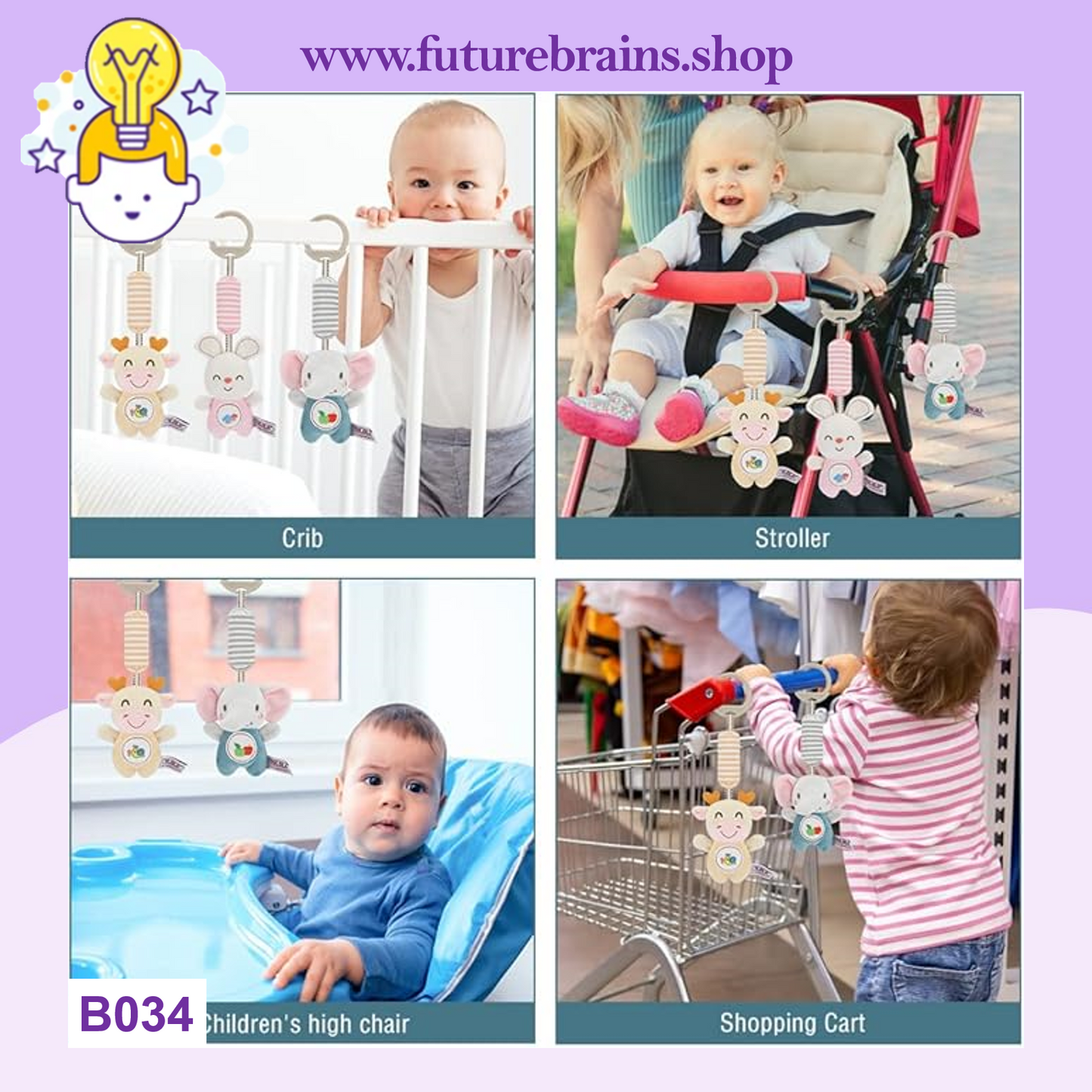 B034 - Baby stroller ringing pendant