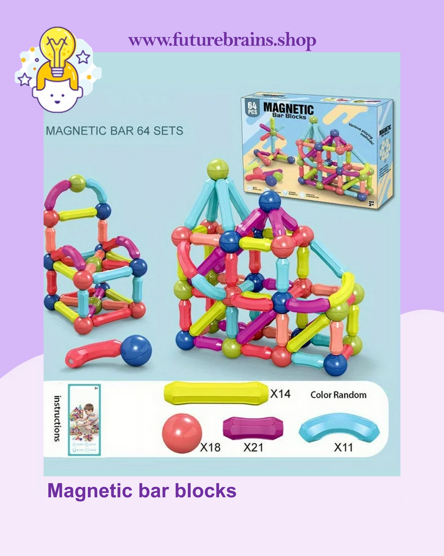 Magnetic bar blocks