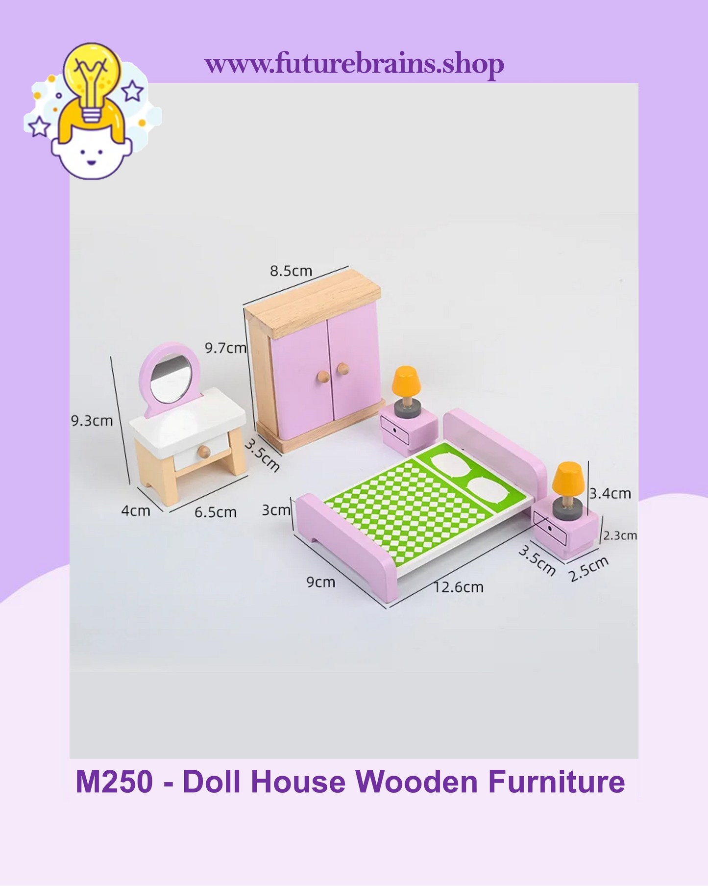 M250 - Doll House Wooden Furniture Set