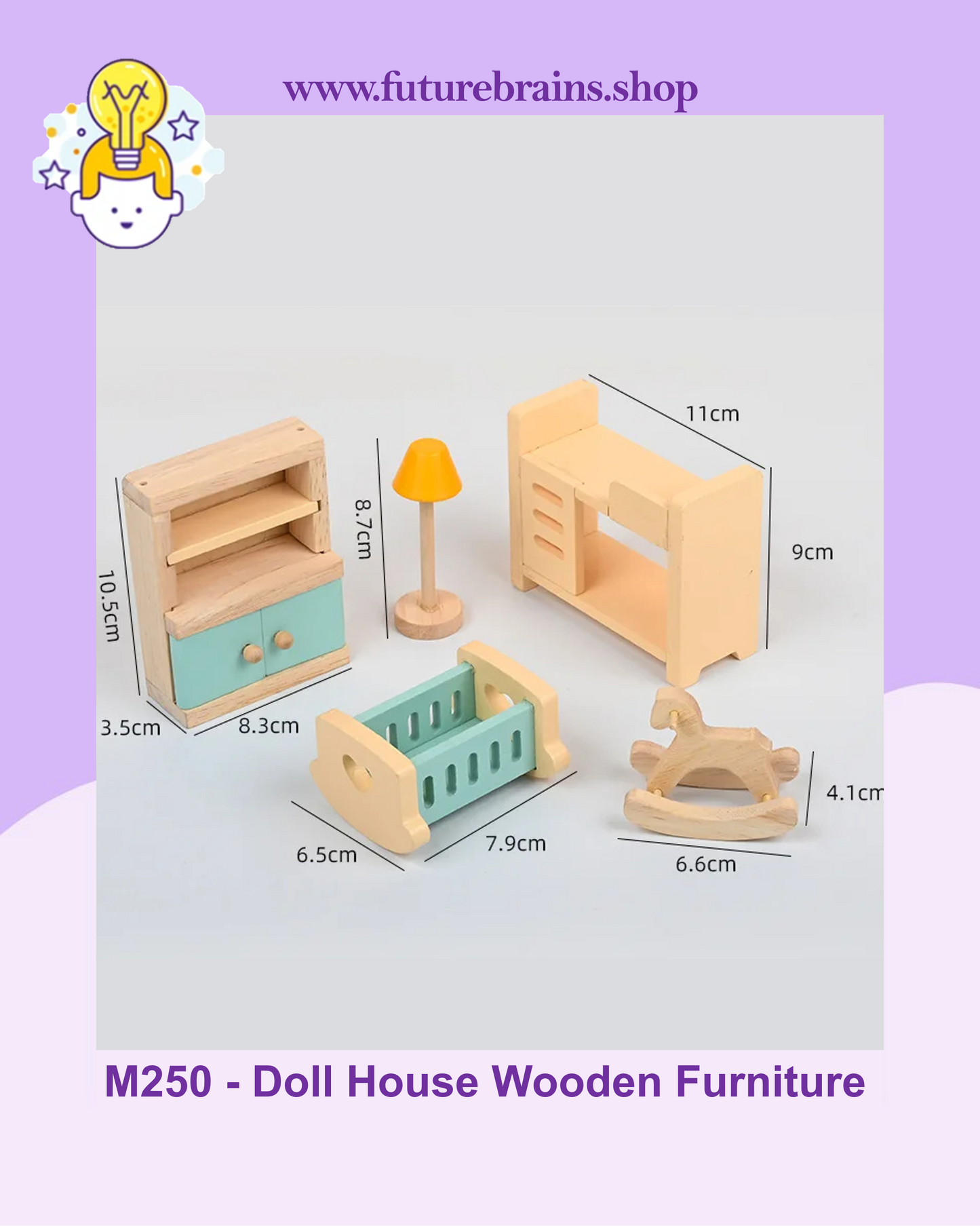 M250 - Doll House Wooden Furniture Set