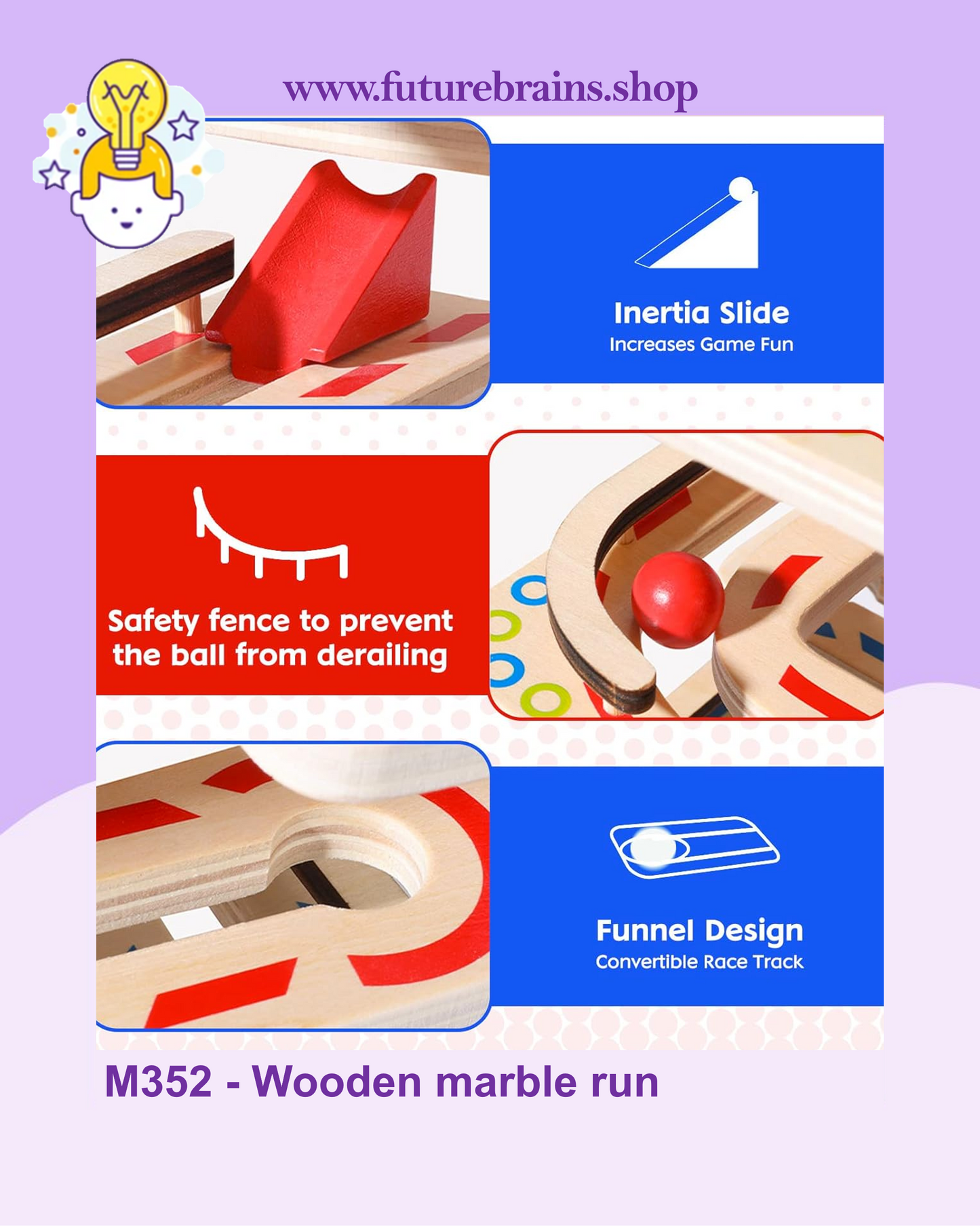 M352 - Wooden marble run