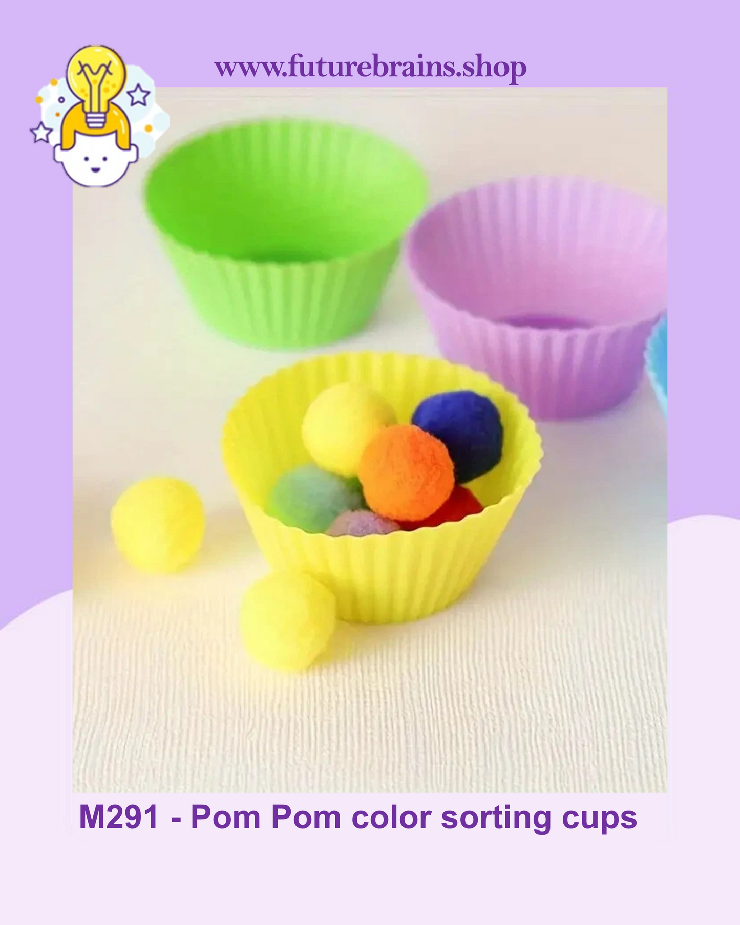 M291 - Pom Pom color sorting cups