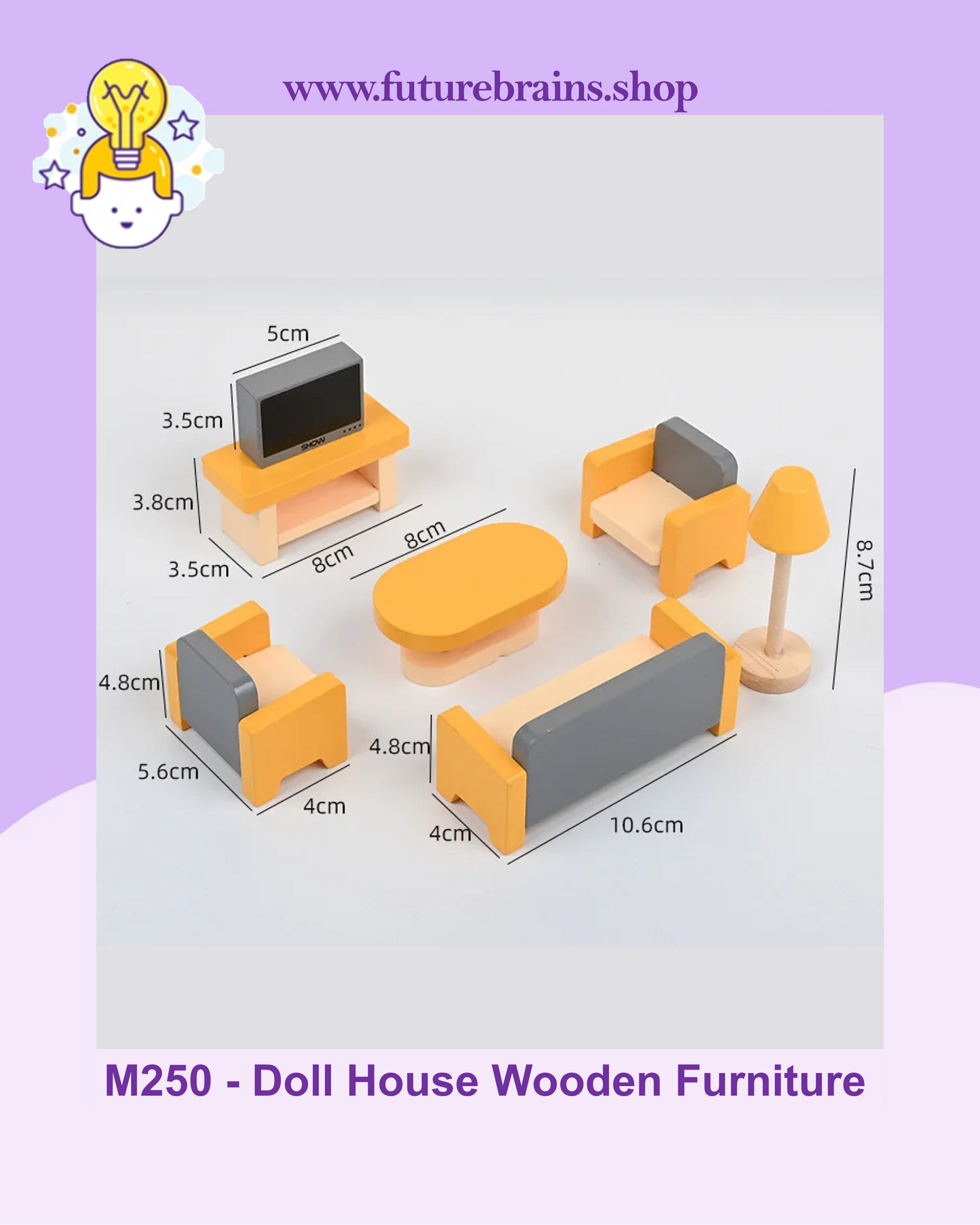 M250 - Doll House Wooden Furniture Set