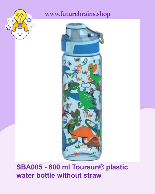 SBA005 - 800 ml Toursun® plastic water bottle without straw Dinosaurs design
