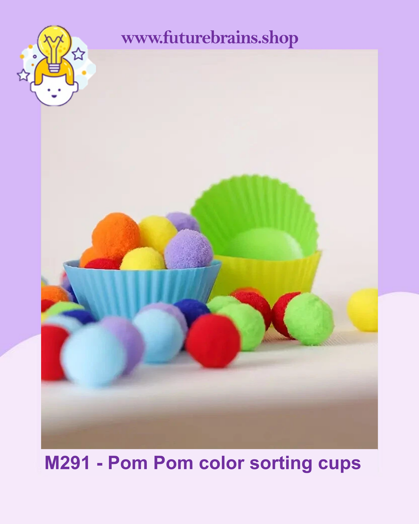 M291 - Pom Pom color sorting cups