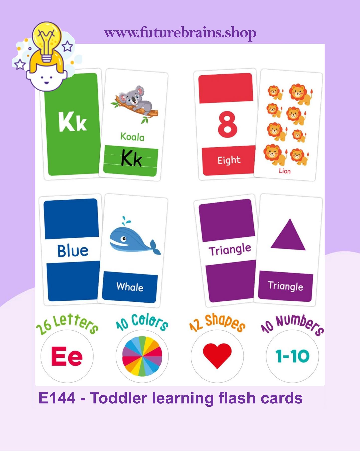 E144 - Toddler learning flash cards (yellow box)