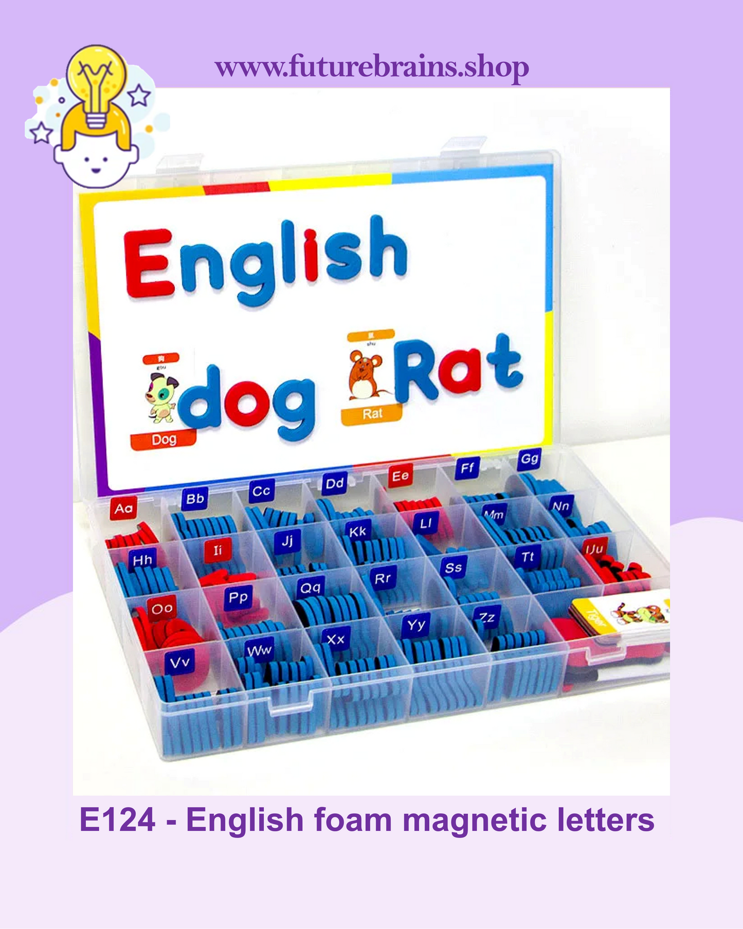 E124 - English foam magnetic letters