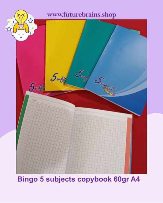 Bingo 5 subjects copybook 60gr A4