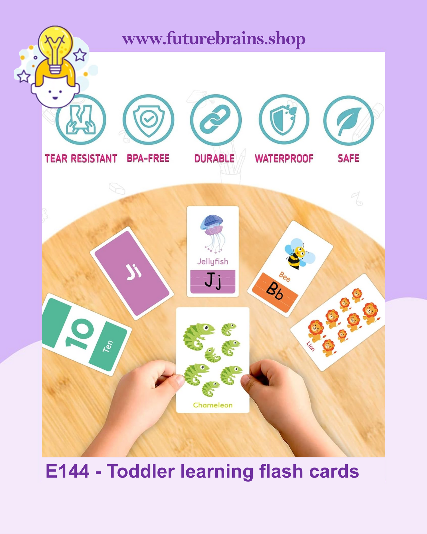 E144 - Toddler learning flash cards (yellow box)